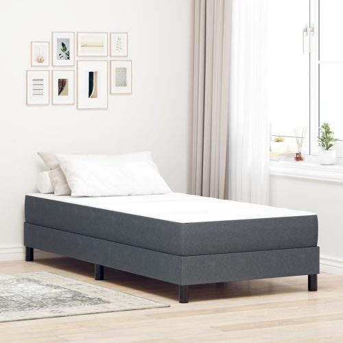 Zsebes Rugós Ágymatrac Sötét Szürke Közepes 80x200x20 cm Szövet
