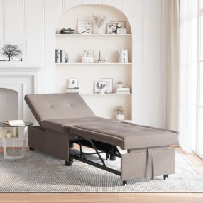 3 az 1-ben kihúzható kanapéágy taupe szövetből