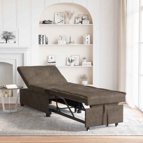 Kanapéágy Sötétszürke 67 x 194 x 38 cm Műbőr velúr