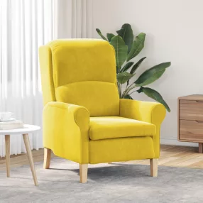   Sárga Karosszék Sárga Textil, Fa Standard Sárga Karosszék