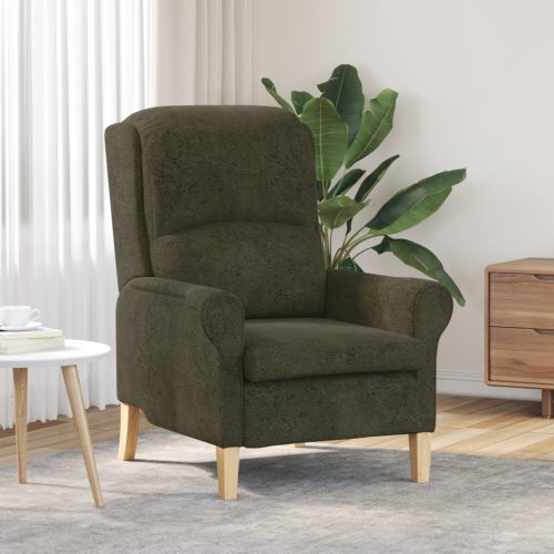 Kortárs karosszék Katonai zöld Szövet, Fa Közepes Ergonomikus