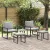 Kerti Kanapé Szett 4 pcs Fekete 61 x 72.5 x 71 cm Acél