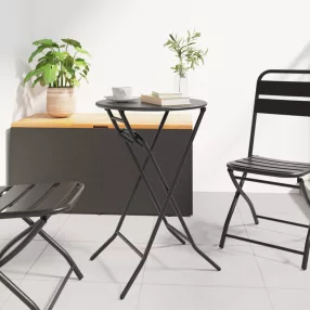 összecsukható kertasztal Antracit Ø50x72 cm Acél