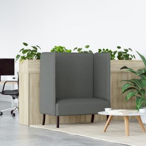   Magas Háttámlás Kanapé Sötét Szürke 109x56x121 cm Szövet