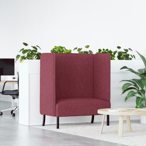 Magas Háttámlású Kanapé Burgundi Vörös 109x56x121 cm Szövet