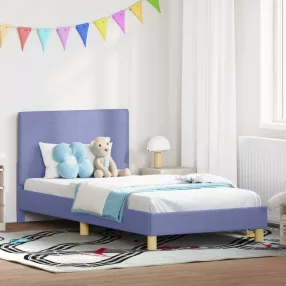   Gyerekágy kerettel fejtámlával Farmerkék 90 x 190 cm szövet