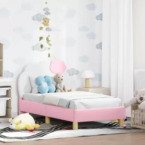 Gyerekágy keret fejtámlával Rózsaszín 70 x 140 cm PU