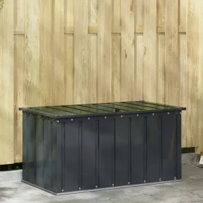 Kerti Tároló Doboz Fekete 101 x 56,5 x 50 cm Acél