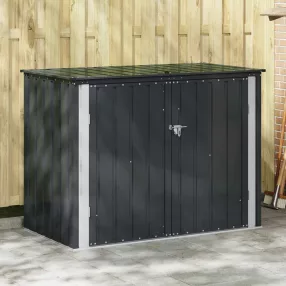 Kerti Tároló Doboz Fekete 151,5 x 82 x 110,5 cm Acél