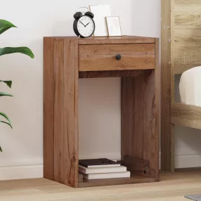   Éjjeli asztal fiókkal Barna 63 x 30 x 79 cm Tömör Mahagóni Fa