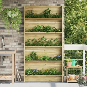  Kert Növényállvány 5-Tier 90x15x180 cm Impregnált Fa Fenyő
