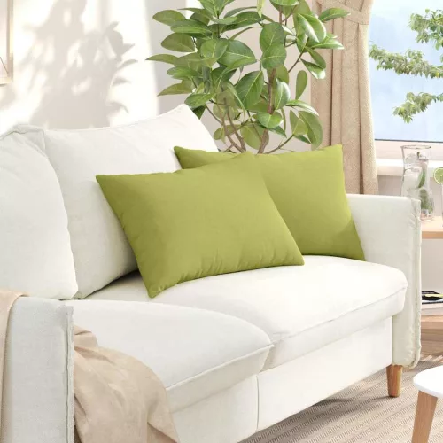 Kanapé párnák 2 pcs Világos zöld 60 x 40 cm szövet