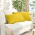 Kanapé párnák 2 pcs Világos sárga 80 x 40 cm szövet