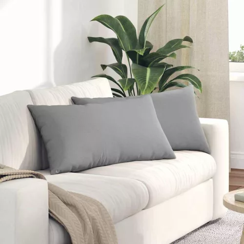 Kanapé párnák 2 pcs Felhőszürke 80 x 40 cm szövet