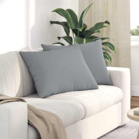 Kanapé párnák 2 pcs Világosszürke 70 x 50 cm szövet