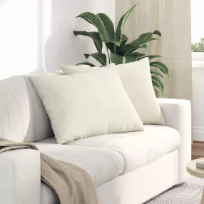 Kanapé párnák 2 pcs Krém 70 x 50 cm Bársonyos szövet