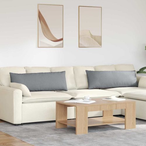Kanapé párnák 2 pcs Világosszürke 120 x 40 cm szövet