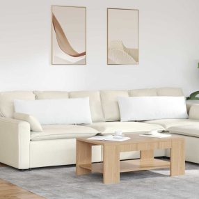 Kanapé párnák 2 pcs Fehér 120 x 40 cm szövet