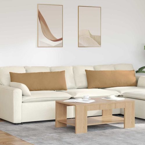Kanapé párnák 2 pcs Barna 120 x 40 cm Bársonyos szövet