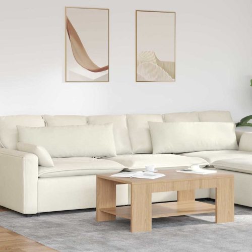 Kanapé párnák 2 pcs Krém 120 x 40 cm Bársonyos szövet