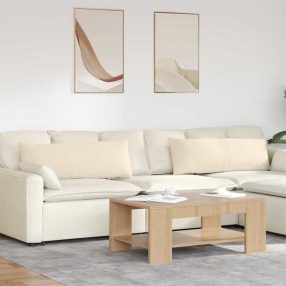 Kanapé párnák 2 pcs Bézs 120 x 40 cm szövet