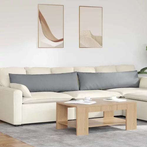 Kanapé párnák 2 pcs Világosszürke 145 x 40 cm szövet