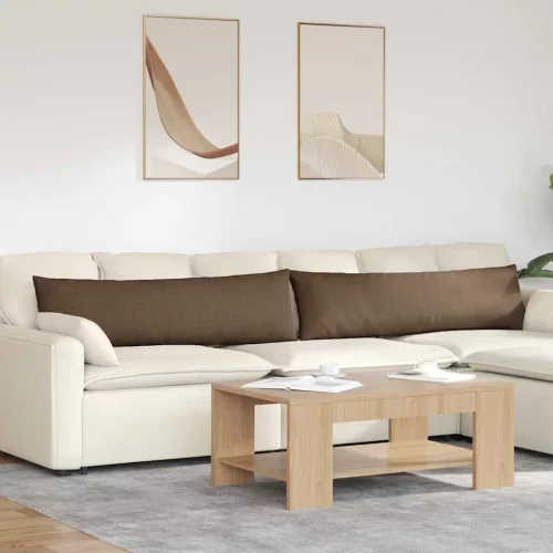 Kanapé párnák 2 pcs Barna 145 x 40 cm szövet