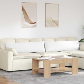 Kanapé párnák 2 pcs Fehér 145 x 40 cm szövet