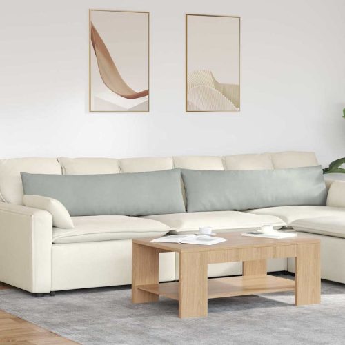 Kanapé párnák 2 pcs Világosszürke 145 x 40 cm Bársonyos szövet
