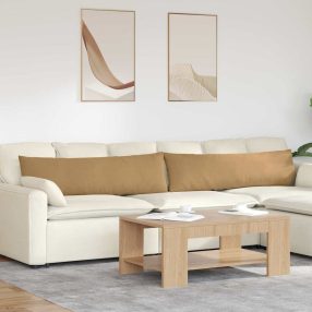 Kanapé párnák 2 pcs Barna 145 x 40 cm Bársonyos szövet