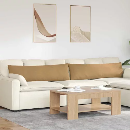 Kanapé párnák 2 pcs Barna 145 x 40 cm Bársonyos szövet