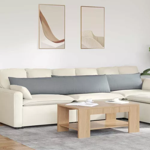 Kanapé párnák 2 pcs Világosszürke 200 x 40 cm szövet