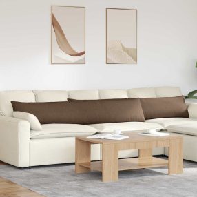 Kanapé párnák 2 pcs Barna 200 x 40 cm szövet