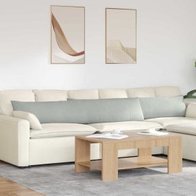   Kanapé párnák 2 pcs Világosszürke 200 x 40 cm Bársonyos szövet