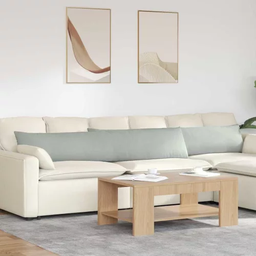 Kanapé párnák 2 pcs Világosszürke 200 x 40 cm Bársonyos szövet