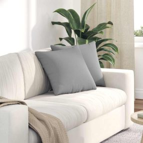 Kanapé párnák 2 pcs Felhőszürke 45 x 45 cm szövet