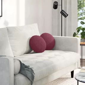 Ülőpárnák 2 pcs Bordó Ø30 x 13 cm szövet