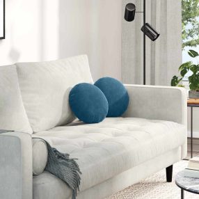 Ülőpárnák 2 pcs Kék Ø 40 x 13 cm Bársony