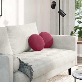 Ülőpárnák 2 pcs Bordó Ø 40 x 13 cm Bársony