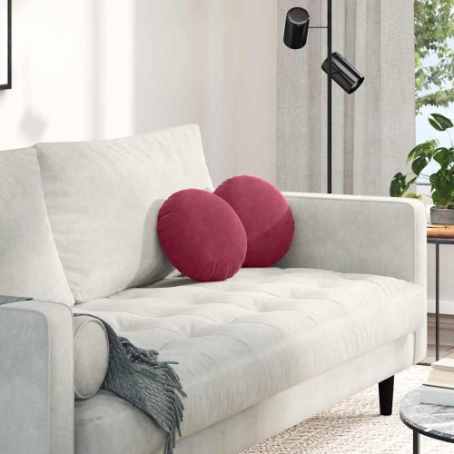 Ülőpárnák 2 pcs Bordó Ø 40 x 13 cm Bársony