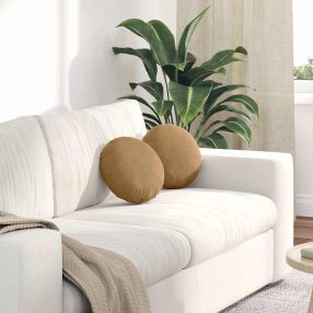 Ülőpárnák 2 pcs Barna Ø 40 x 13 cm Bársony