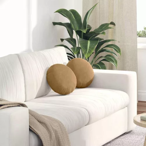 Ülőpárnák 2 pcs Barna Ø 40 x 13 cm Bársony