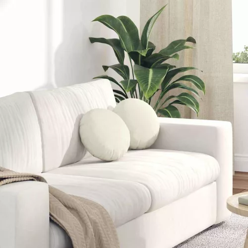 Ülőpárnák 2 pcs Krém Ø 40 x 13 cm Bársony