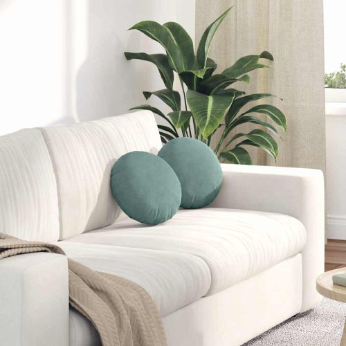 Ülőpárnák 2 pcs Tengeri Zöld Ø 40 x 13 cm Bársony