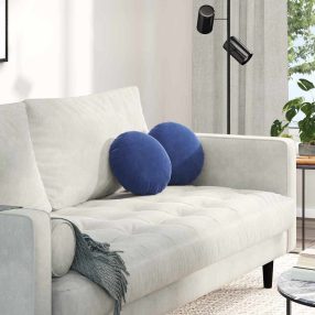 Ülőpárnák 2 pcs Rendőrségi kék Ø 40 x 13 cm Bársony