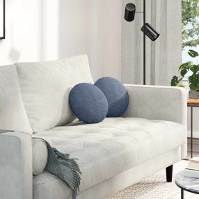 Ülőpárnák 2 pcs Kék Ø 30 cm Bársonyos szövet