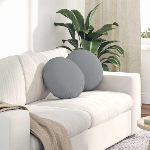 Ülőpárnák 2 pcs Világosszürke Ø40 x 13 cm szövet