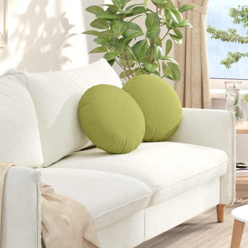 Ülőpárnák 2 pcs Világos zöld Ø40 x 13 cm szövet