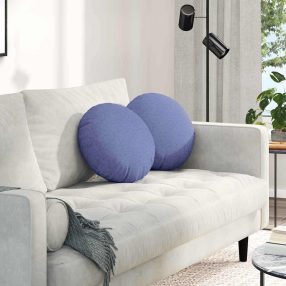 Ülőpárnák 2 pcs Farmerkék Ø40 x 13 cm szövet