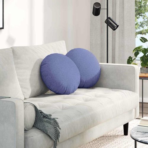 Ülőpárnák 2 pcs Farmerkék Ø40 x 13 cm szövet